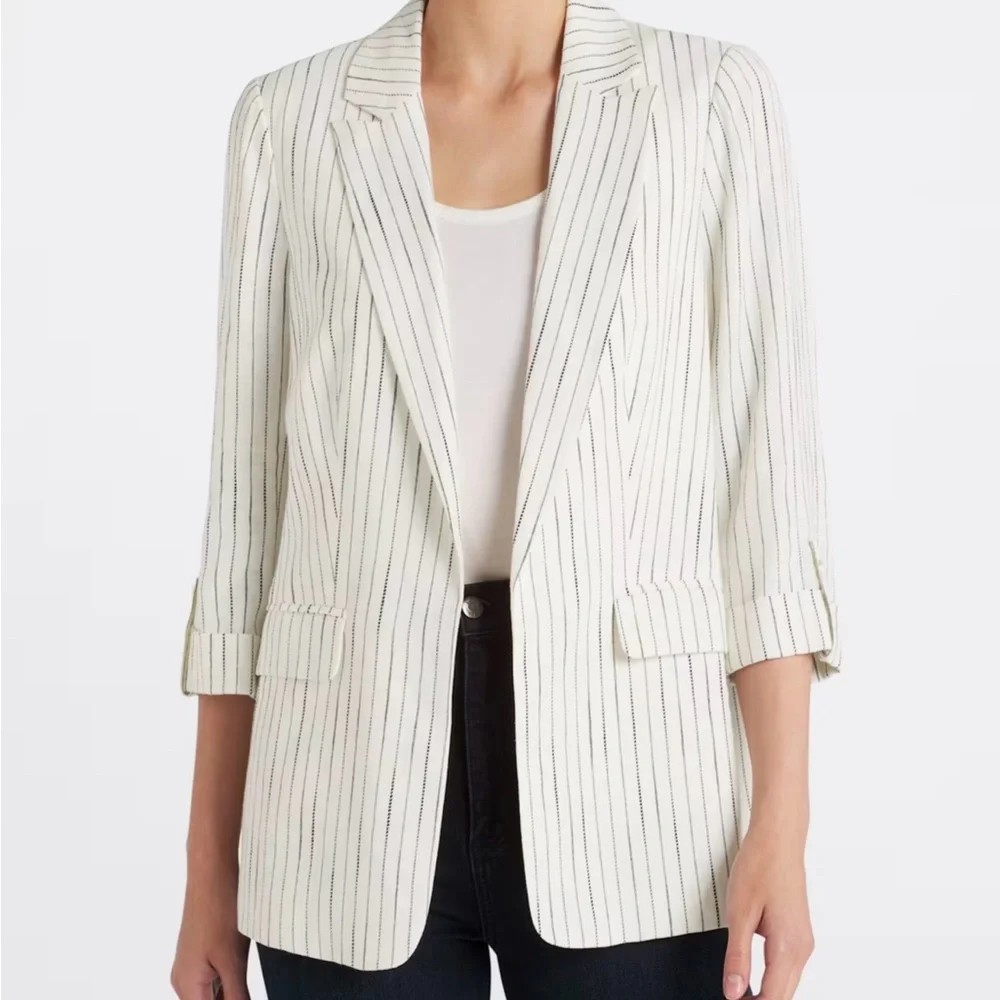 Boyfriend Linen Blend Blazer NWT